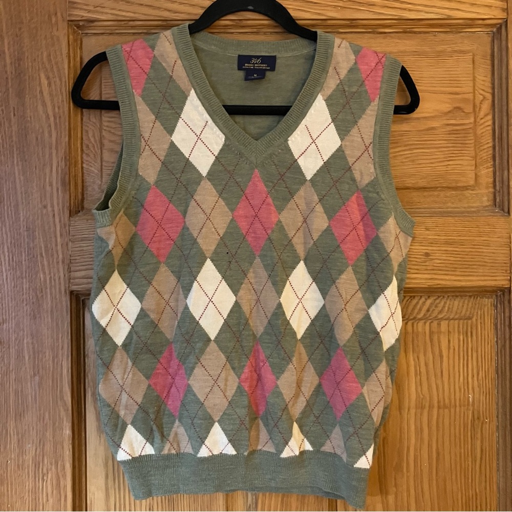 Merino Wool Argyle Sweater Vest